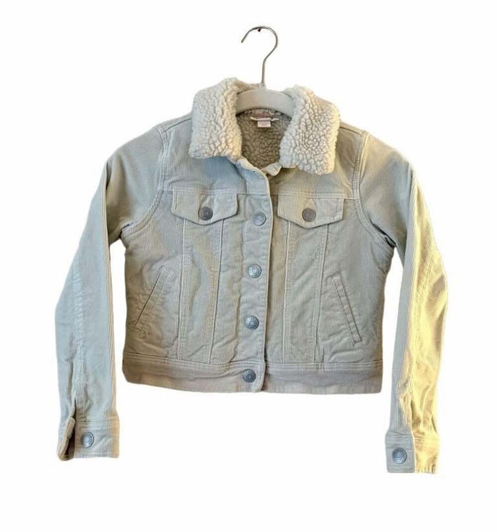 Cat & Jack Corduroy Sherpa Jacket Size S (6/6X) Cream